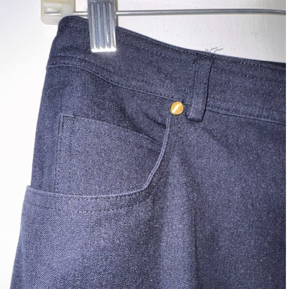 Dana Buchman Womens Navy Blue Denim Pants Size 4 Classic Fit 100% Cotton - Picture 3 of 7